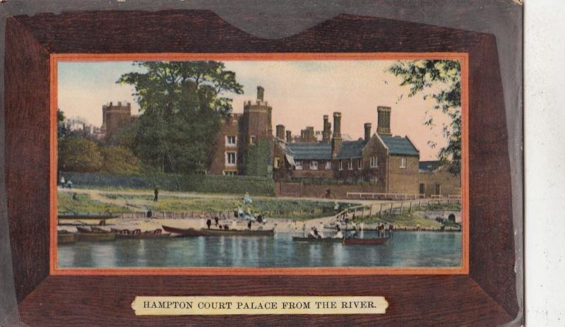 BF32174 court palace from the river hampton  uk  front/back image