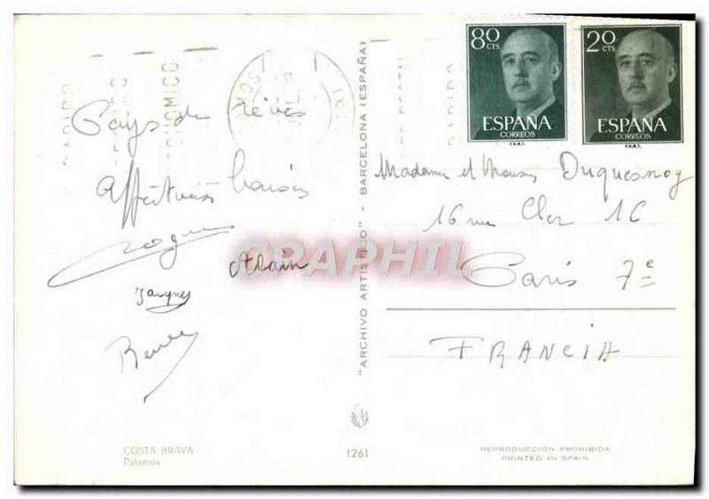 Modern Postcard Costa Brava Palames