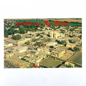 Postcard New Mexico Old Mesilla NM Aerial View Las Cruces 1970s Chrome Unposted
