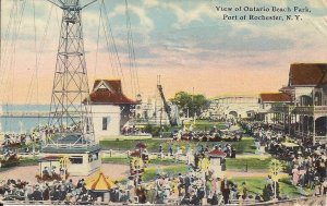 Rochester NY Amusement Park, Ontario Beach Park 1923, Rides, People