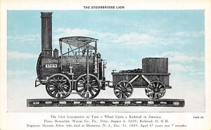 Stourbridge Lion Honesdale Pennsylvania Railroad, Train Postcard