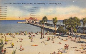 Spa Beach and Municipal Pier on Tamp Bay St Petersburg, Florida