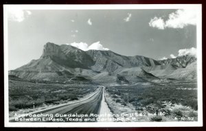 dc1914- EL PASO Texas 1950s Road to Carlsbad Guadelupe Mtn. Real Photo Postcard