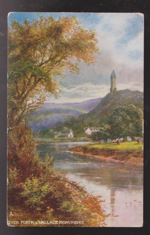 River Forth & Wallace Monument Sterling, Scotland - Used In USA 1907