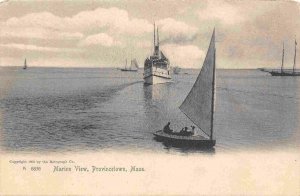 Steamer Sail Boat Provincetown Massachusetts 1905c Rotograph postcard