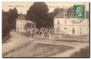 Carte Postale Ancienne Poste Paris L & # 39Hopital Memorial Hall and Post Office