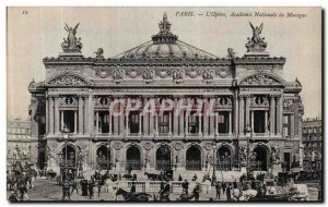 Old Postcard The Paris Opera National Academy of Music