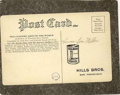 INDIA FOLGERS COFFEE ADVERTISING Postcard