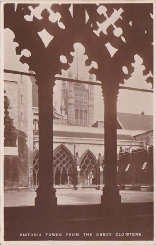 Tucks London Westminster Abbey Victoria Tower From The Abbey Cloisters Real P...