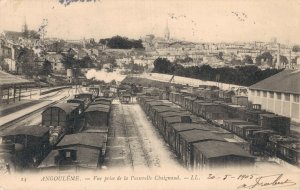 France Angouleme Vue prise Passerelle Chaignand Trains Railway Station 06.55