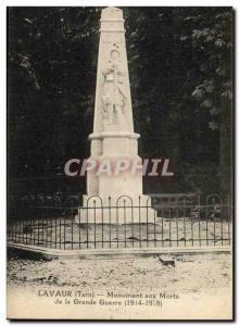 Old Postcard Lavaur War Memorial of the Great War Militaria