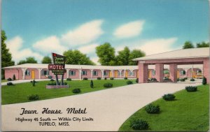 Town House Motel Tupelo Mississippi Postcard PC436