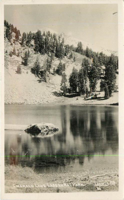 Emerald Lake, Lassen National Park Real Photo Postcard