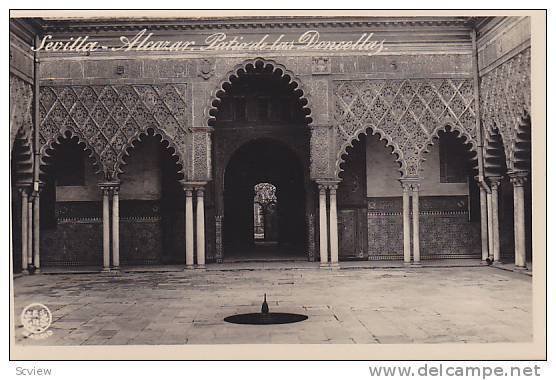 RP, Alcazar, Patio De Las Doncellas, Sevilla (Andalucia), Spain, 1920-1940s