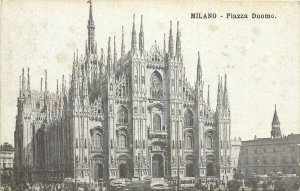 Italy milano piazza duomo architecture church  Postcard