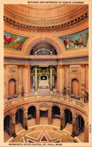 Minnesota St Paul State Capitol Building Rotunda and Entrance To Senate Chamb...