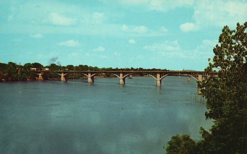 Vintage Postcard Main Street Bridge Arkansas River Little Rock Arkansas 