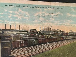 Postcard Tennessee Coal,Iron & R.R. Co's Steel Mills,Ensley, AL.   aa1