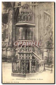 Old Postcard Strasbourg La Cathedrale The Chair