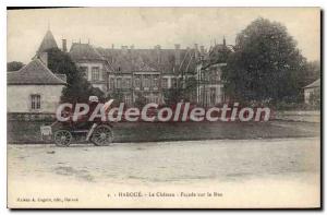 Postcard Old Haroue Chateau Facade On The Street Automotive