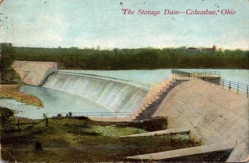 Ohio Columbus The Storage Dam 1909