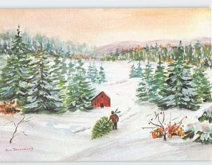 Postcard The Christmas Tree Forest by John Druckenmiller