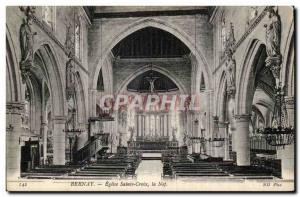 Postcard Bernay Old Holy Cross Church Nave