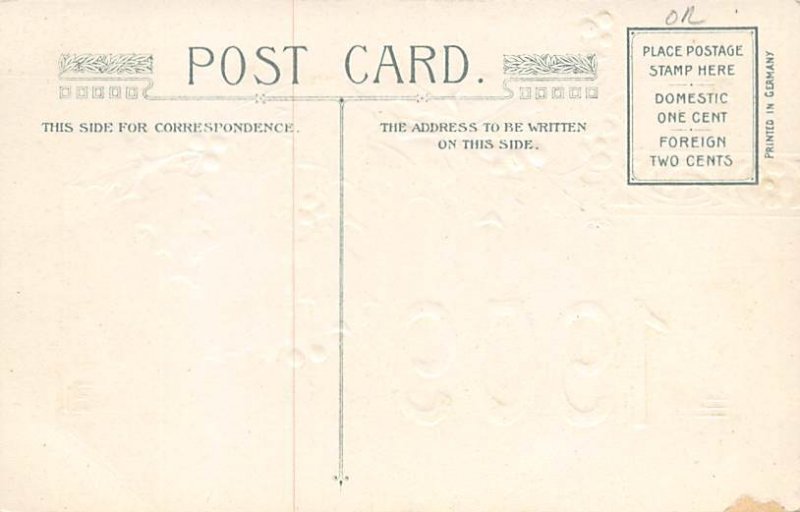 Happy New Year Year Date 1909 Postcard