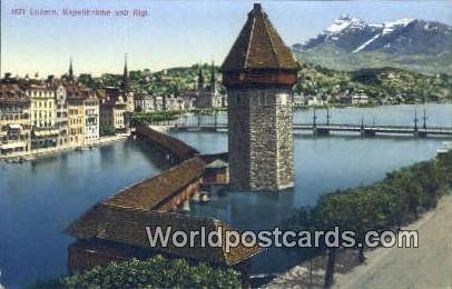 Kanellbrucke und Rigi Luzern Swizerland Unused 