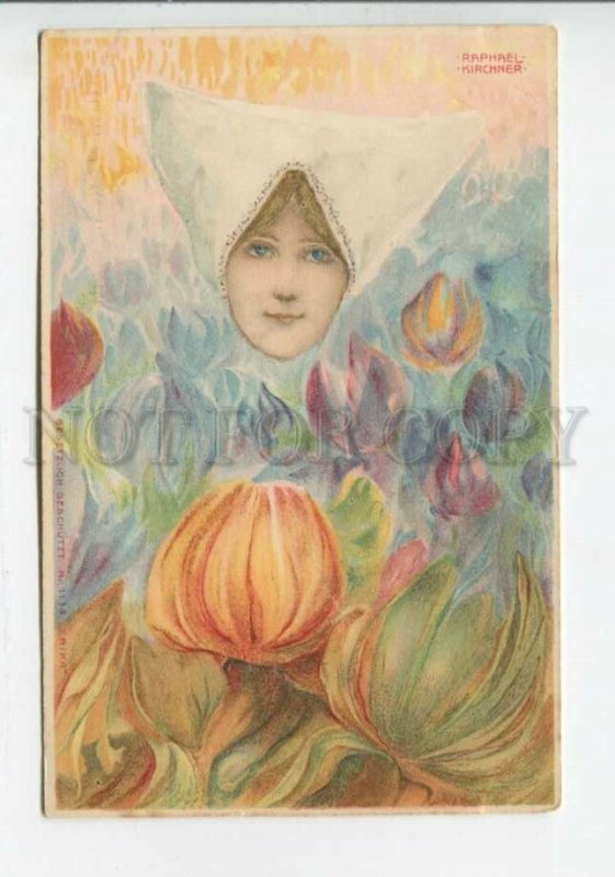 439999 Raphael KIRCHNER Nymph Flower Tulip ART NOUVEAU Erika Vintage #1119