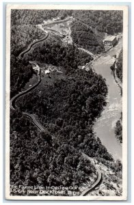 1951 Flume Line In Ocoee Gorge US 64 Cline Near Ducktown TN RPPC Photo Postcard 