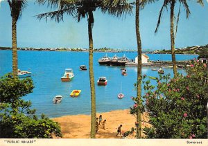 Public Wharf Boats Bermuda Postcard