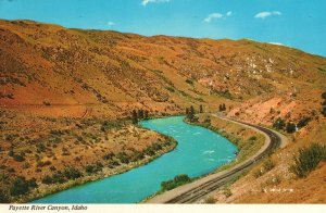 Vintage Postcard Scenic Drive on Highway Payette River Near Banks Canyon Idaho