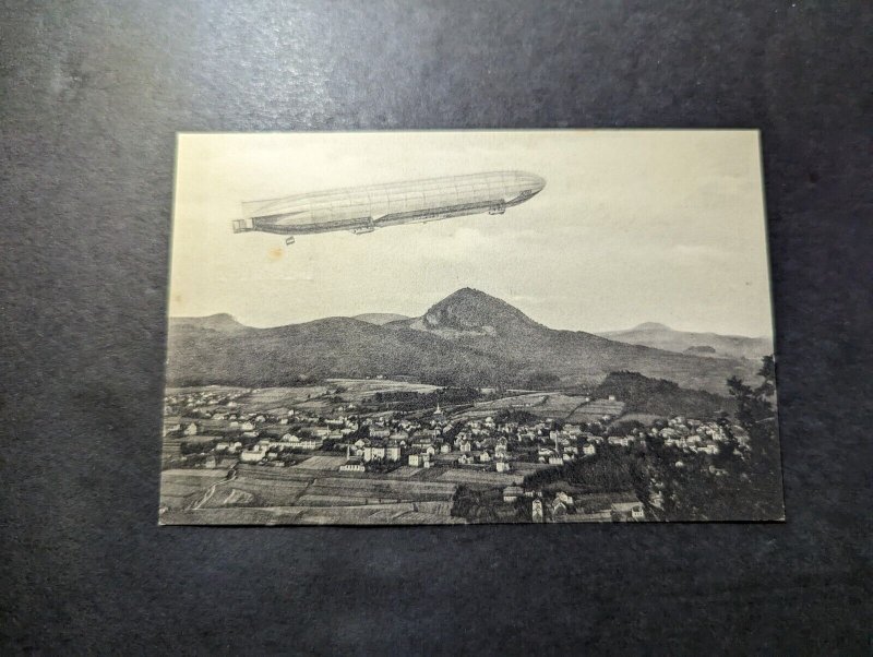 Mint Austria Zeppelin Aviation Postcard Memory Postcard Airship Sachsen Haida