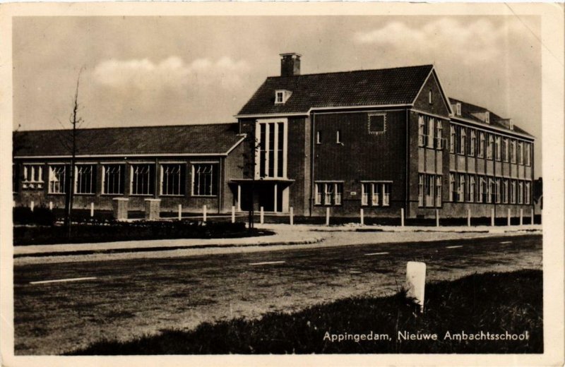 CPA AK APPINGEDAM Nieuwe Ambachtsschool NETHERLANDS (705985)