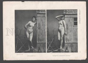 092755 ART NOUVEAU FRENCH NUDE RISQUE GIRS phototypes #255-256