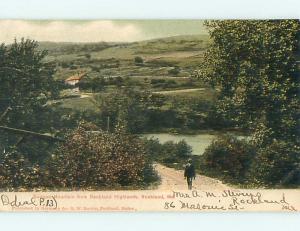 Pre-1907 HOUSE AT DODGES MOUNTAIN FROM RECKLAND HIGHLANDS Rockland ME t3482