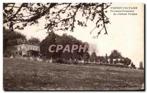 Old Postcard Ferney Voltaire Terraces East of the Chateau Voltaire