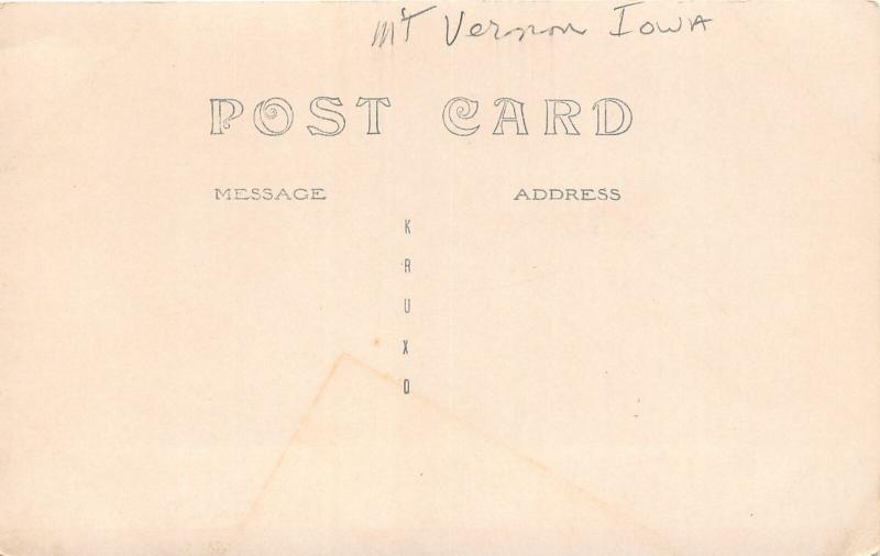 F24/ Mt Vernon Iowa Real Photo RPPC Postcard c1910 Spring Hollow Lake