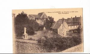 BF12230 abbaye de st maur la chapelle style plantagenet france front/back image