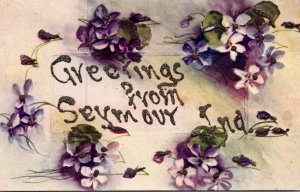 Indiana Seymour Greetings With Flowers 1907