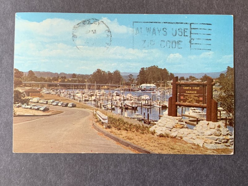 Santa Cruz Harbor Santa Cruz CA Chrome Postcard H1146082539