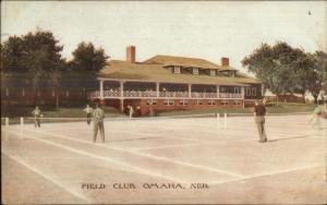 Omaha NE Tennis Courts Field Club c1910 Postcard