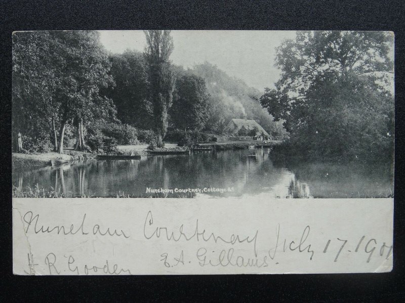 Oxford NUNEHAM COURTENAY Cottage c1901 UB Queen Victoria Stamp Postcard by Frith