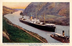 American-Hawaiian Line - SS Missourian in Panama Canal, 1914