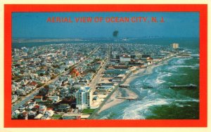 Vintage Postcard 1993 Aerial View Of Ocean City New Jersey Popular Family Resort