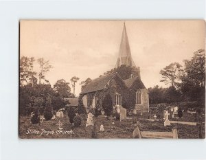 Postcard Stoke Poges Church, Stoke Poges, England