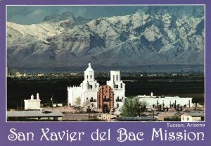 Vintage Postcard San Xavier del Bac Mission White Dove of the Desert Tucson AZ