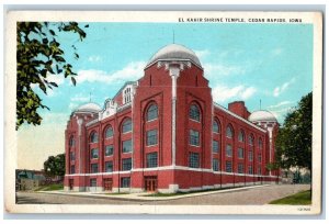 Cedar Rapids Iowa Postcard El Kahir Shrine Temple Building Exterior 1935 Vintage