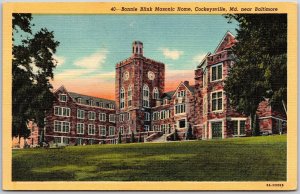 Bonnie Blink Masonic Temple Home Cockeysville Maryland Near Baltimore Postcard